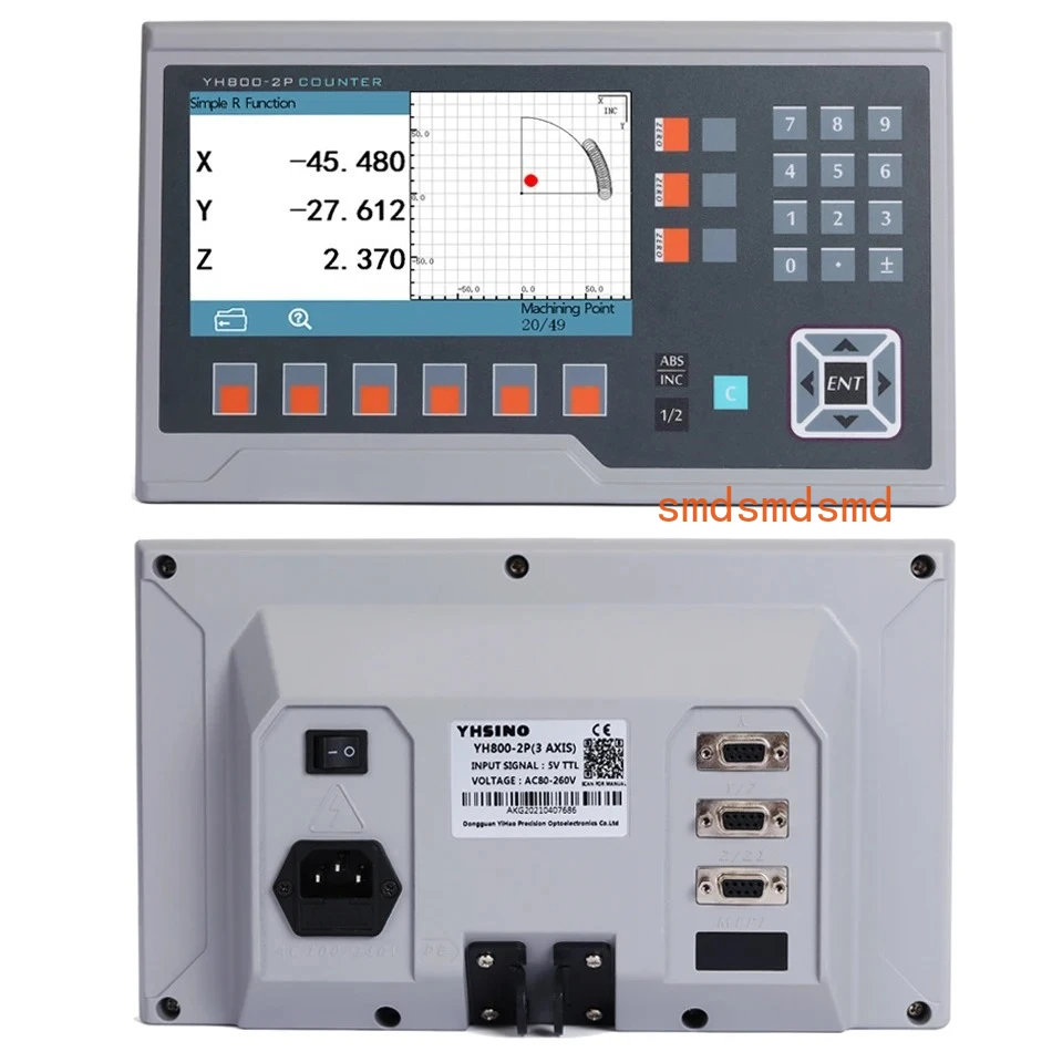 شاشة LCD كبيرة DRO 2 3 4 5 محور قراءات رقمية 13 لغة عرض YH800-2P YH800-3P YH800-4P YH800-5P TTL DB9