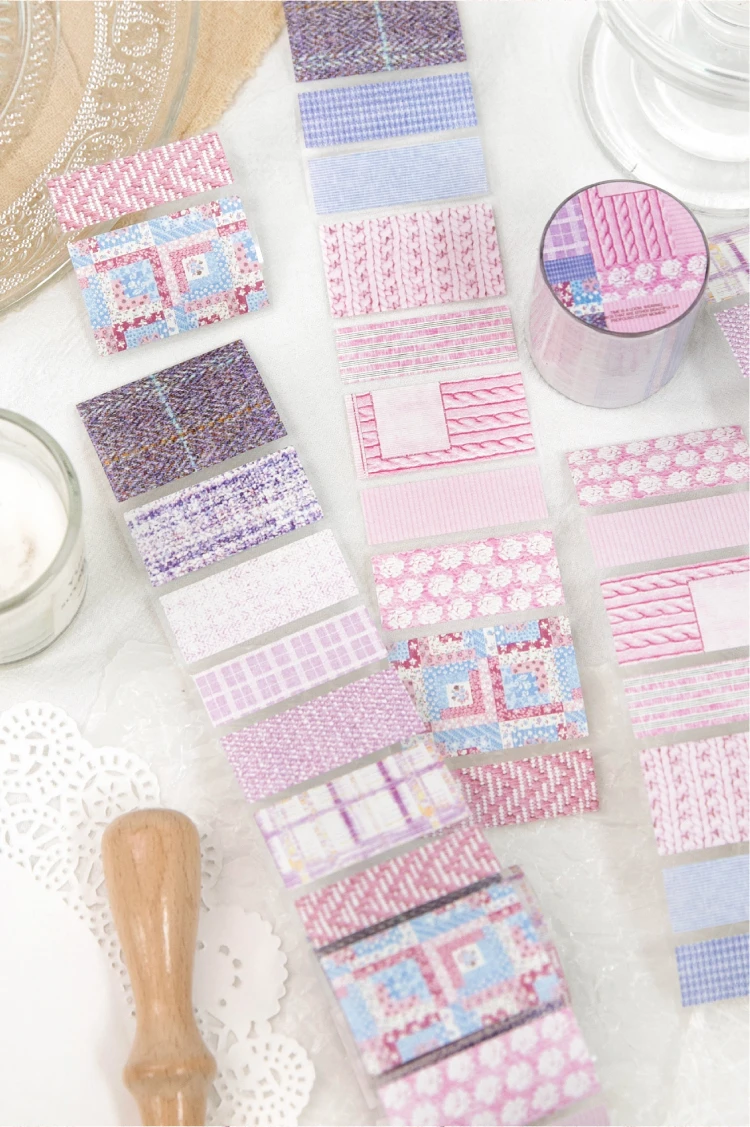 Journal GO 4,8 x 200 cm weißes Kraft-Washi-Tape, Aufkleber, Gitterstoff für Tagebuch, Scrapbook, DIY-Dekoration, Album, Planer, DIY-Klebeband – Detail 2