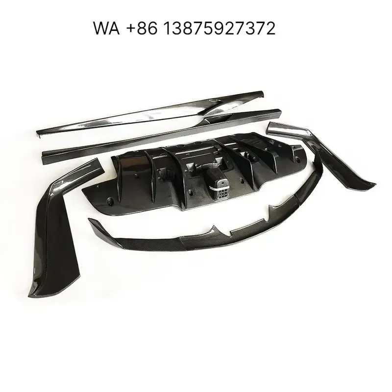 Wmwmnu Carbon Fiber Body Kit Front Lip Rear Diffuser Side Skirt for 488 Auto Racing Car Styling Tuning