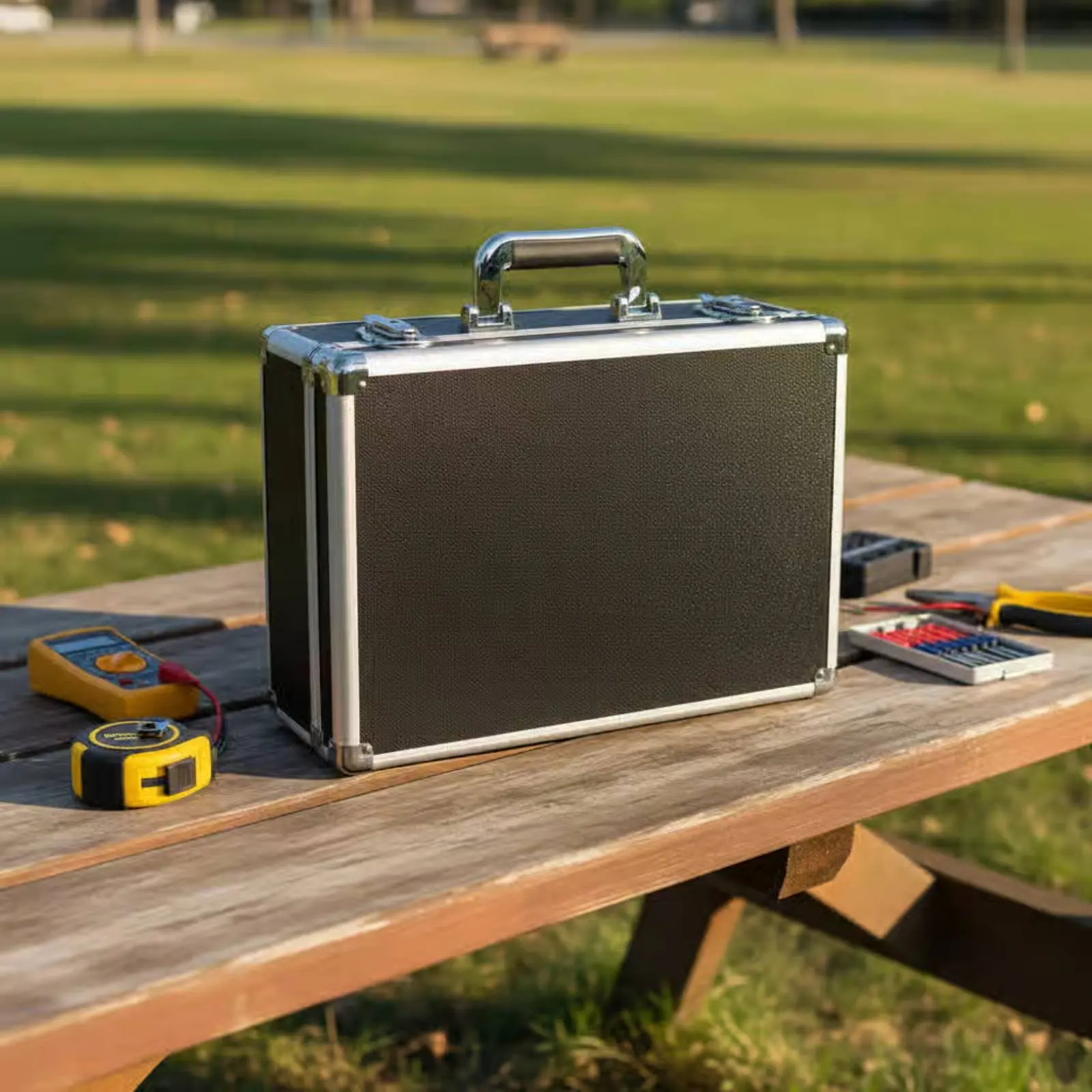 Aluminum Tool Box Sturdy Aluminum Aviation Case Lockable Tool Case Sturdy Design Hard Shell Briefcase Sturdy Resistant