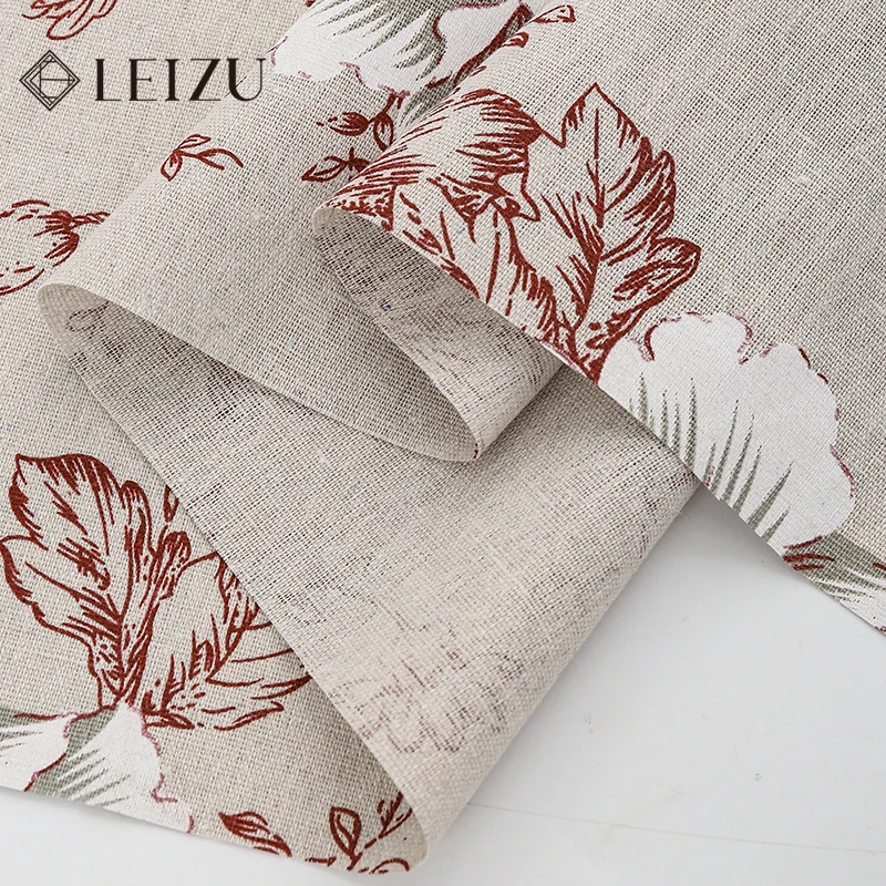 150x50cm Chinese Style Peony Flower Printed Cotton Linen Fabric DIY Sewing Sofa Table Cloth Curtains Door Curtains Storage Bags
