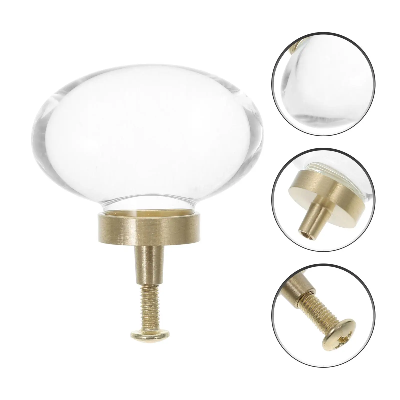 

Vintage Decor Crystal Handle Clear Knobs for Dresser Drawers Cupboard Handles Transparent Bronze Cabinet Hardware