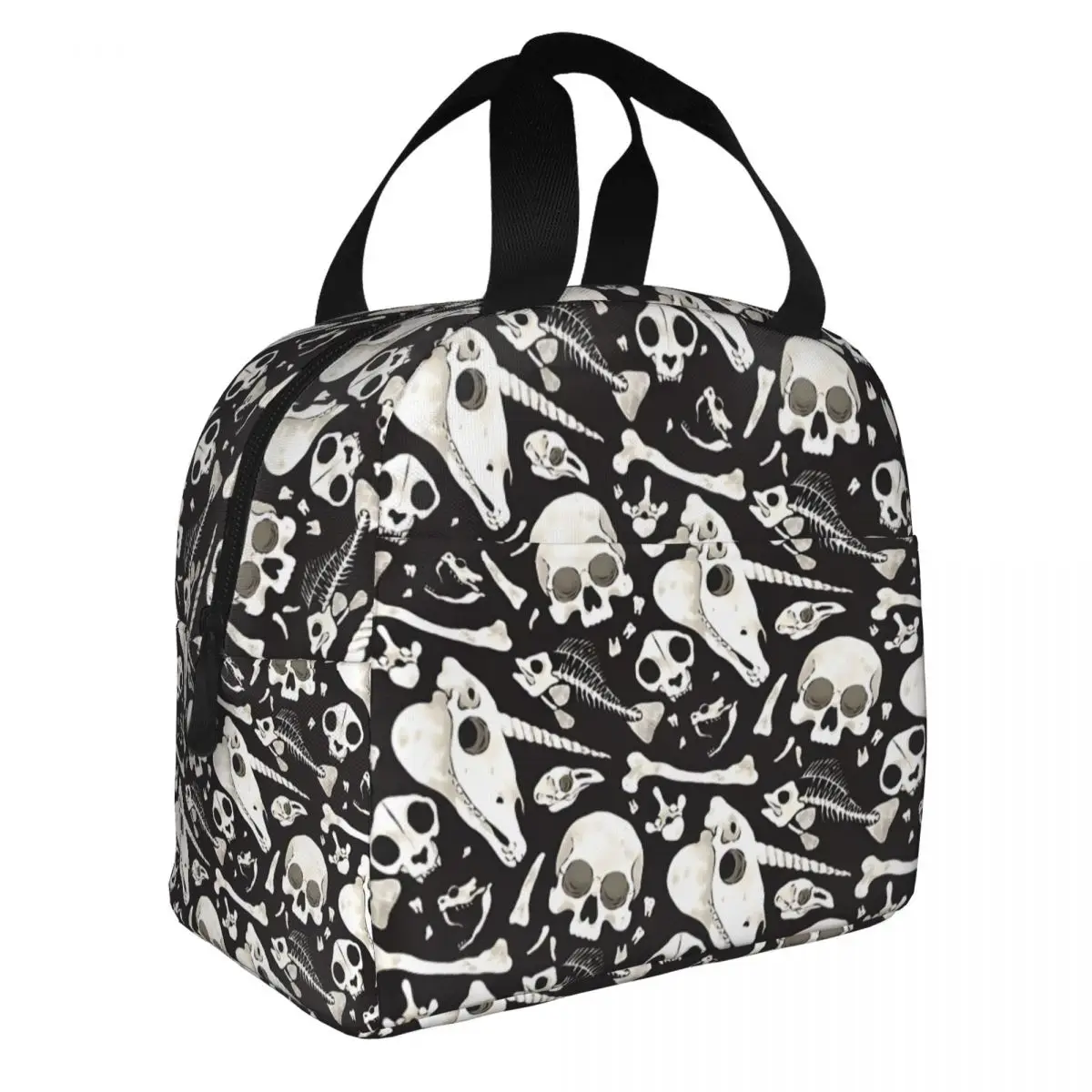 Office Workers Food Pouch Skulls Bones Halloween 2024 New S-Skeleton MultifunctionFood PouchFor Lunch