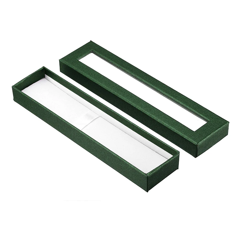 10/20/30 peças caneta caixa de presente vazio caso de papelão com janela clara caneta apresentação caixa de exibição para lápis esferográfica