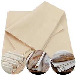 Holaroom Fermented Linen Cloth Dough Bakers Pans Proving Bread Baguette Flax Cloth Baking Mat Pastry Baking Kitchen Tools
