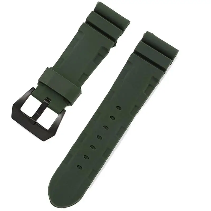 

SCHIK Rubber Strap For Panerai 441 111 Strap Men's Waterproof Silicone Bracelet Watch Accessories 22mm 24mm