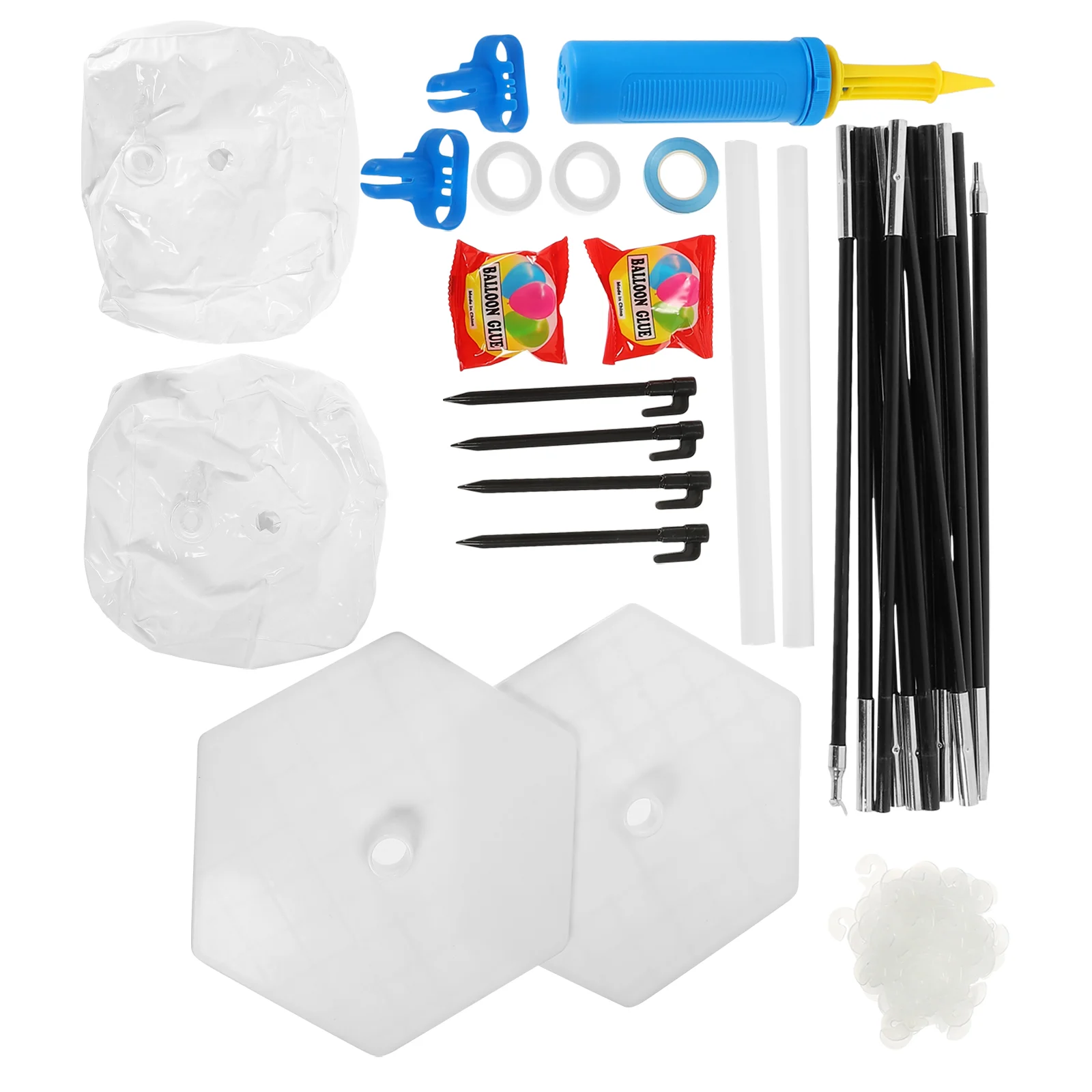 

1 Set of Sturdy Balloon Arch Stable Balloon Water Bag Kit Balloon Fiber Rod Reusable Balloon Arch Support Kit