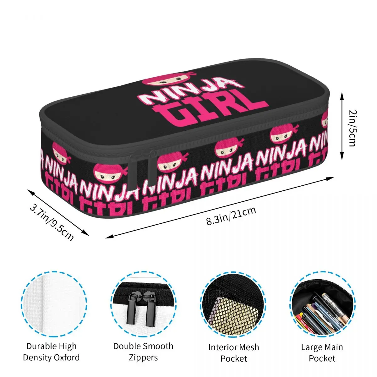 Kotak Pensil Spy Ninja Girl untuk Anak Laki-laki Perempuan Kotak Pena Sekolah Tas Pensil Perlengkapan Alat Tulis Tas Tempat Pena