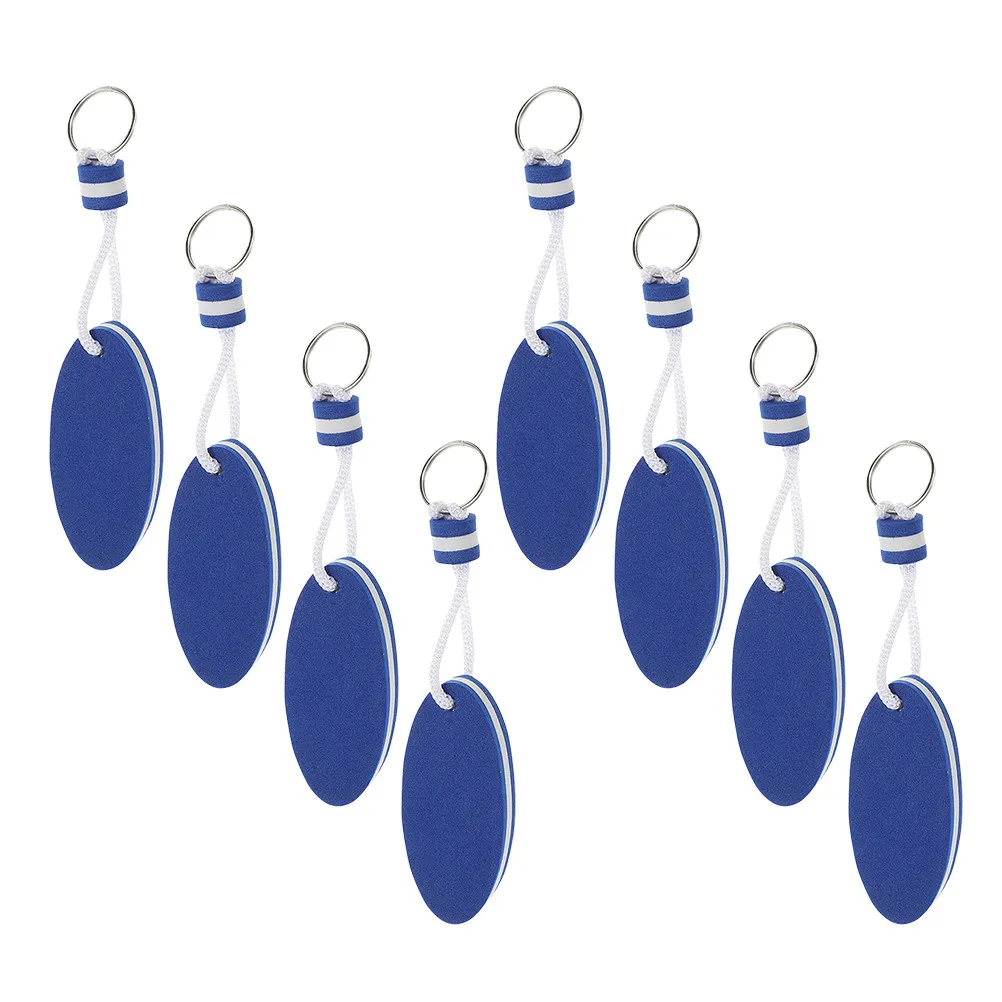

8Pcs Oval Floating Keychain Eva Foam Durable Key Pendant Float for Kayak Fishing Boating Outdoor Water Sports Swimming Keychain