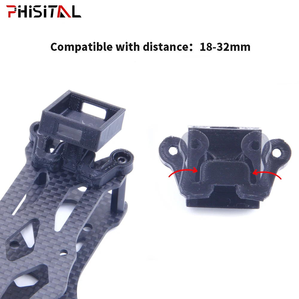 3D Printed M80 pro BN220 GPS module TPU Holder mounting bracket 18 to 32mm distance for FPV quadcopter race drone frame parts