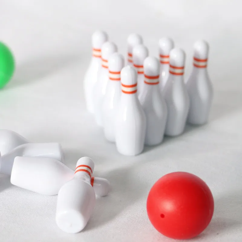 1set Dollhouse Bowling Ball Mini Bowling 1/12  Toy Sculpture Simulation Desktop Figurines Miniatures Gifts Ornaments Home Decor