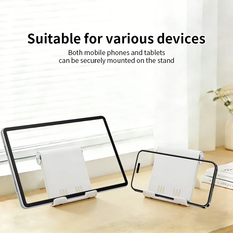 Universal Desktop Phone Stand Adjustable Cell Phone Mount Portable Foldable Mobile Phone Holder for iPhone Samsung Smartphone