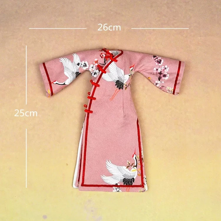 1/6 Maßstab, weibliches Cheongsam-Set im antiken Stil, klassisch, schmal geschnitten, bedruckt, Qing-Dynastie, passend für 12-Zoll-Soldaten-Actionfiguren-Körpermodelle – Detail 12