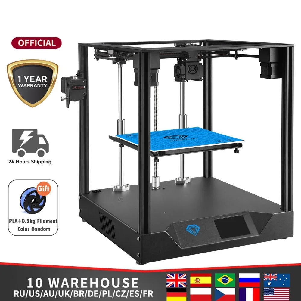 Top! 3D Printer SP-3 Impresora 3d 3 CORE XY Printer Parts DIY Kit TMC2208 MKS Full Color Touch Screen PEI FDM