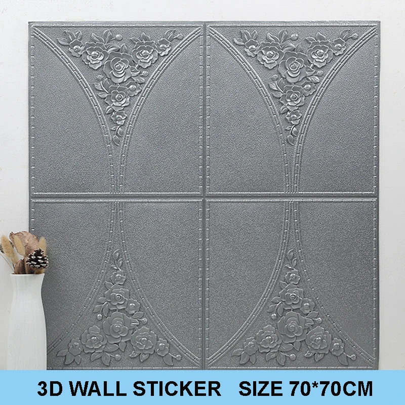 3D Wall Sticker Self-adhesive Foam Wallpaper Waterproof Background Wall Sticker Rough Wall Rental House Ceiling Sticker