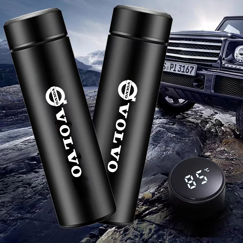 

500ML Intelligent Thermos Stainless Steel Vacuum Flask For Volvo S60 V60 C30 V70 XC90 V40 T6 S90 S80 SC60 V50 XC60 XC40 190h XC