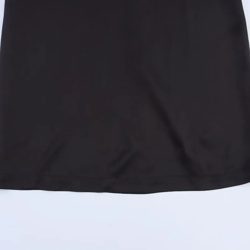 Robe trapèze en Satin pour femmes, Texture, mode, couleur contrastée, robes longues à bretelles, couleur unie, droite, élégante, robes de soirée