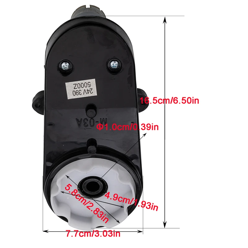 Motor de dirección de coche eléctrico para niños, caja de engranajes, RS390, 5000RPM, dirección, control remoto, cochecito, 12V, 24V