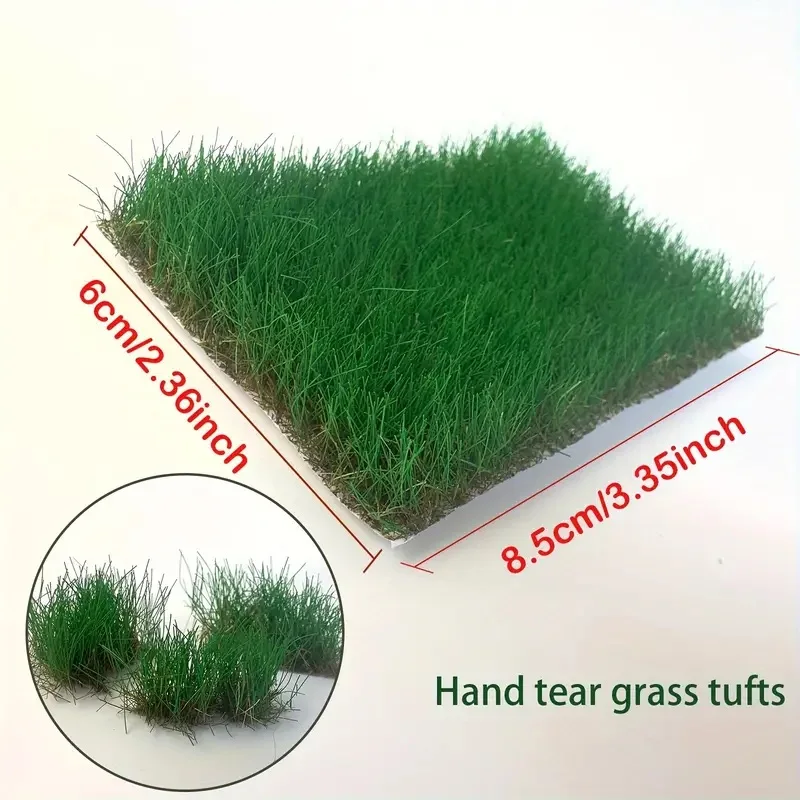1/32-1/64 Scale ไม่สม่ําเสมอมือฉีกขาดหญ้า ClustersRealistic Terrain ชุด Faux Moss สําหรับ HO N 3D การสร้างแบบจําลองฉากรถไฟ