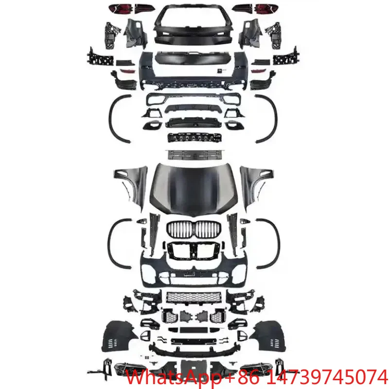 G30 G38 F10 E60 Full Exterior Body Kit, Fog Light Front Lip Rear Diffuser Side Skirt Bolt-On Parts