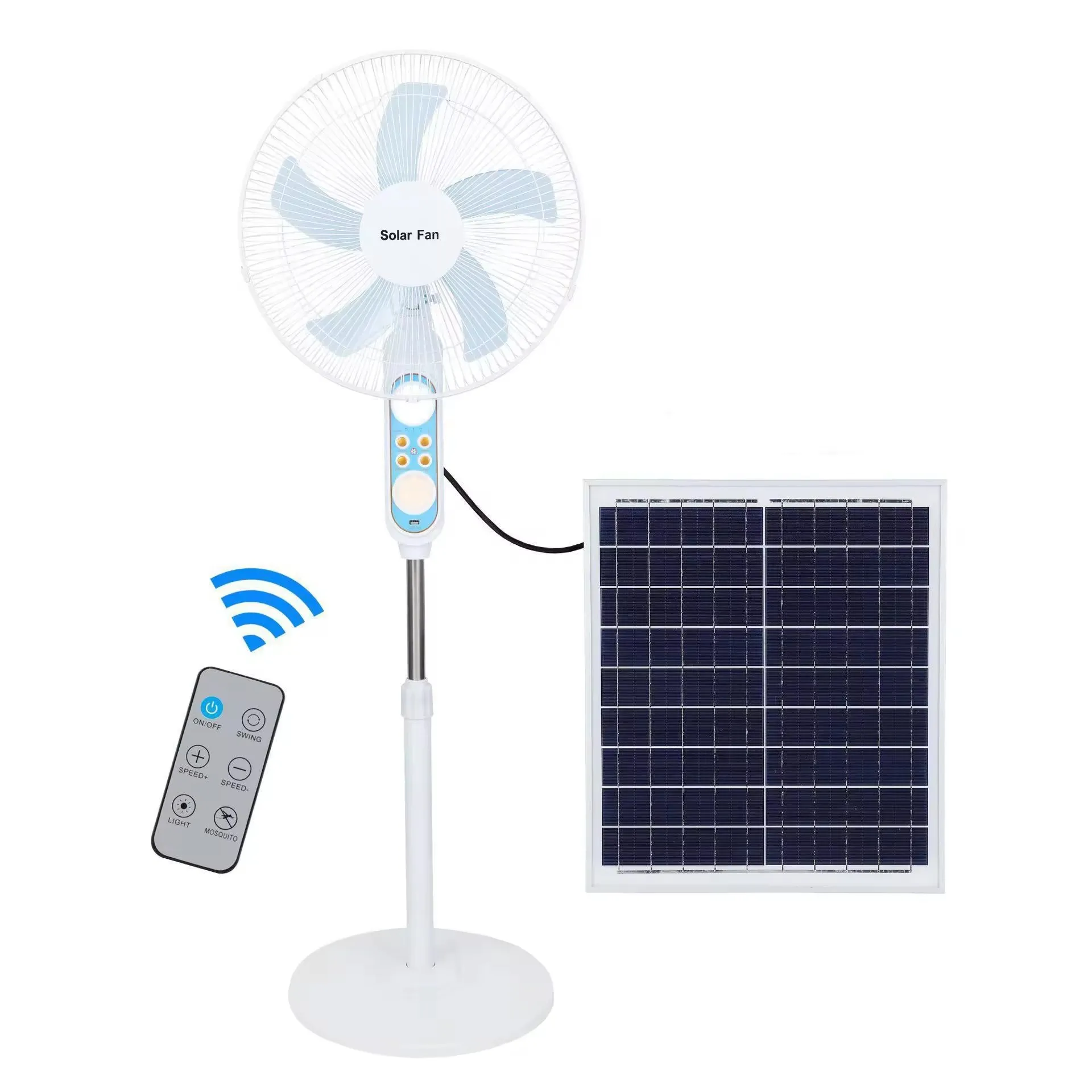 

Fan 16 Inch 12V DC AC Solar Powered Supply Standing Fans