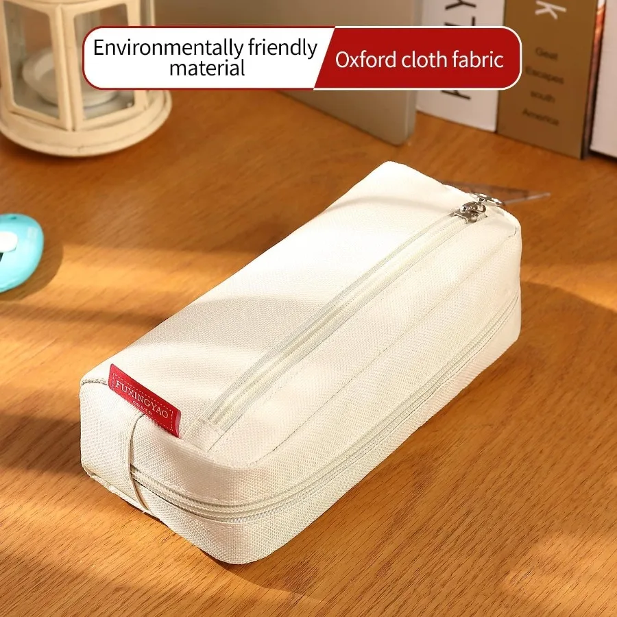 FUXINGYAO Big Capacity Pencil Pen Case for Office and Home Use: Large Storage Simple Stationery Bag Pouch Holder Box Organizer