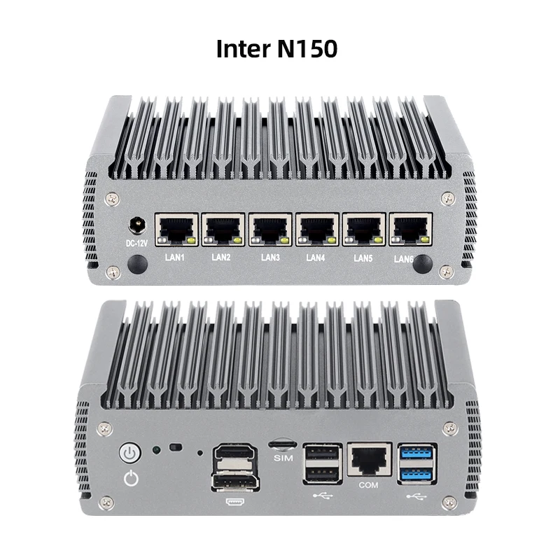 Inter N150 i7-1165G7 산업용 미니 PC 3G/4G LTE WiFi 리눅스 Pfsense 컴퓨터 4xUSB 1xHDMI 윈도우10프로 지원