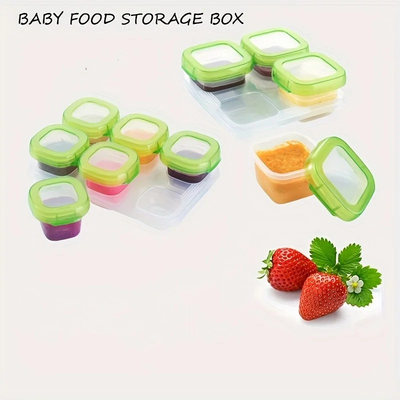 

4PCS Portable Baby Food Supplement Box with Sealed Lid Mini Snack Box for Kids Children Infants Toddlers for Home Travel on the