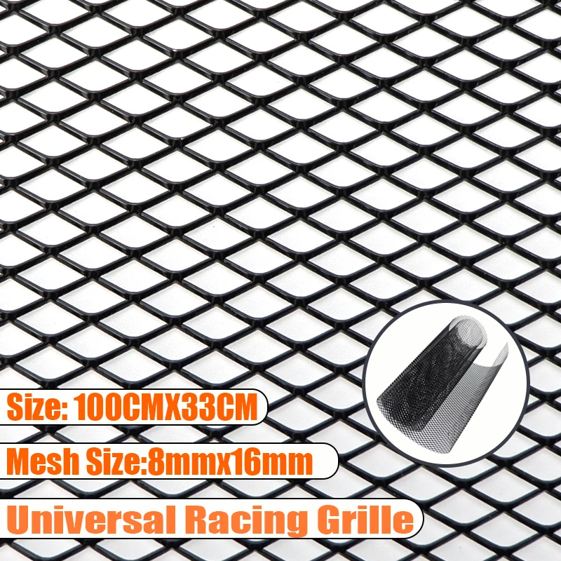 Universal Aluminium Mesh Auto Kühlergrill Vorne Modifizierte Stoßfänger Mesh Blatt Auto Außen Schutz Zubehör 8mm x 16mm