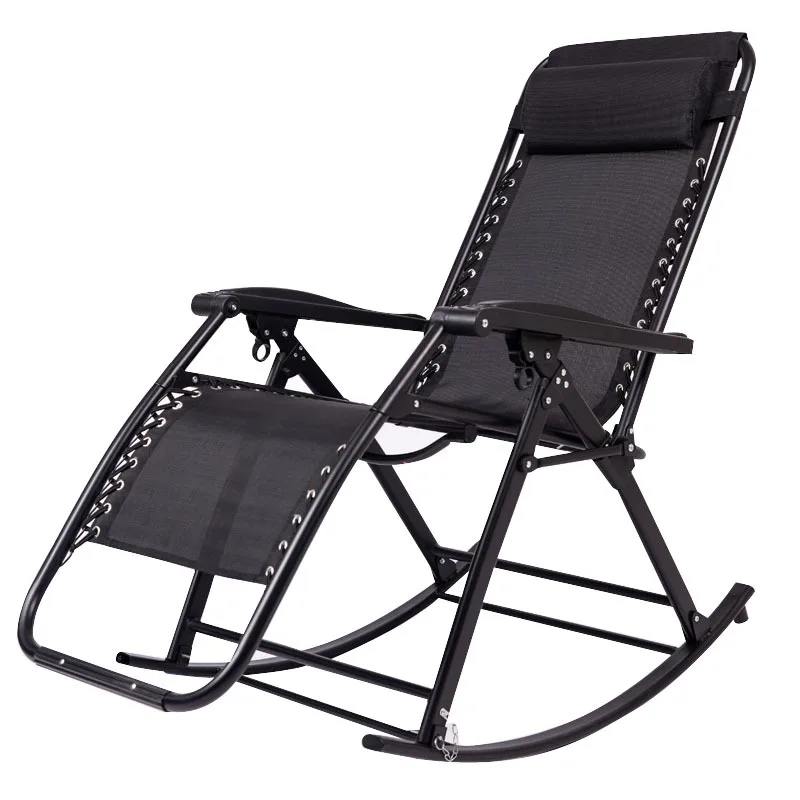 

Folding Beach Rocking Chair zero Gravity Single Folding Sleeping Chair Recliner Adult Leisure Elderly Camping Lounger Chair