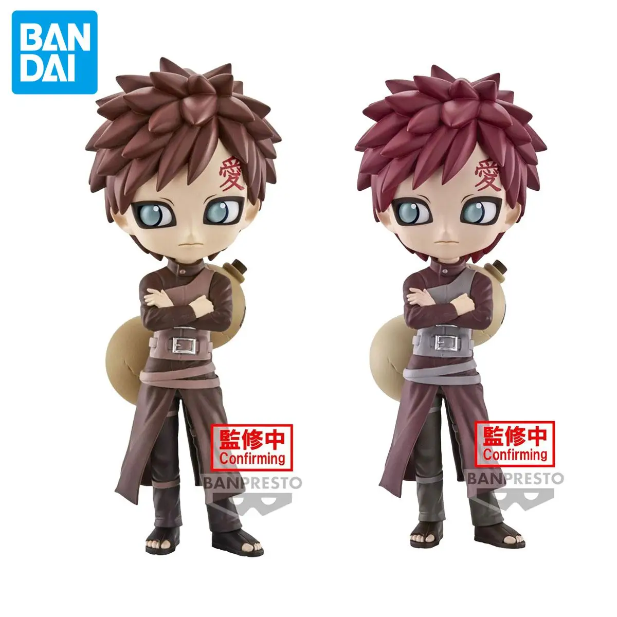 Figuras de anime originais oficiais genuínas banpresto q posket naruto gaara anime genuíno colecionável caixa modelo decoração