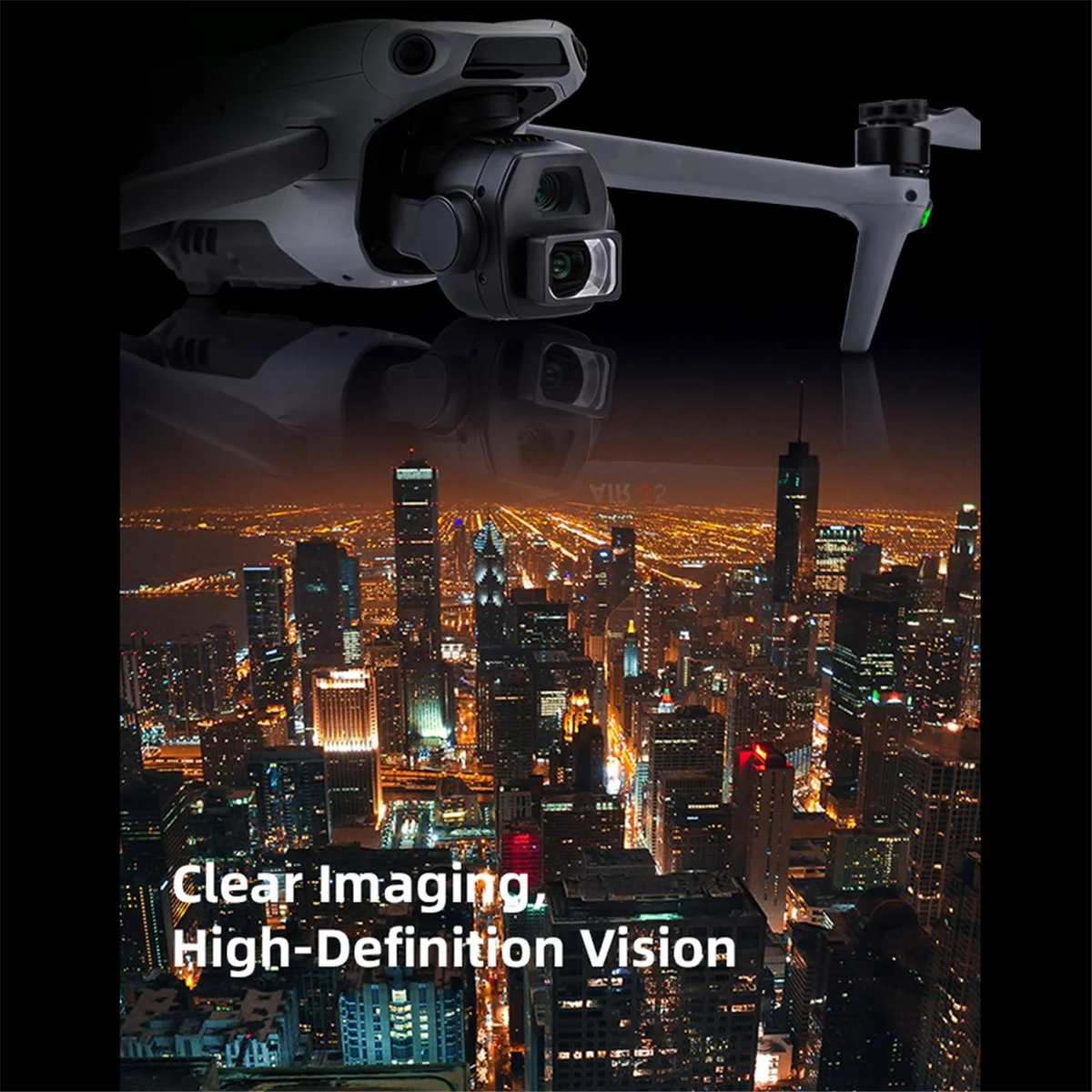 Lente grande angular N97R para DJI Air 3S Câmera especial para drone Filtro grande angular Lente grande angular de 110 graus