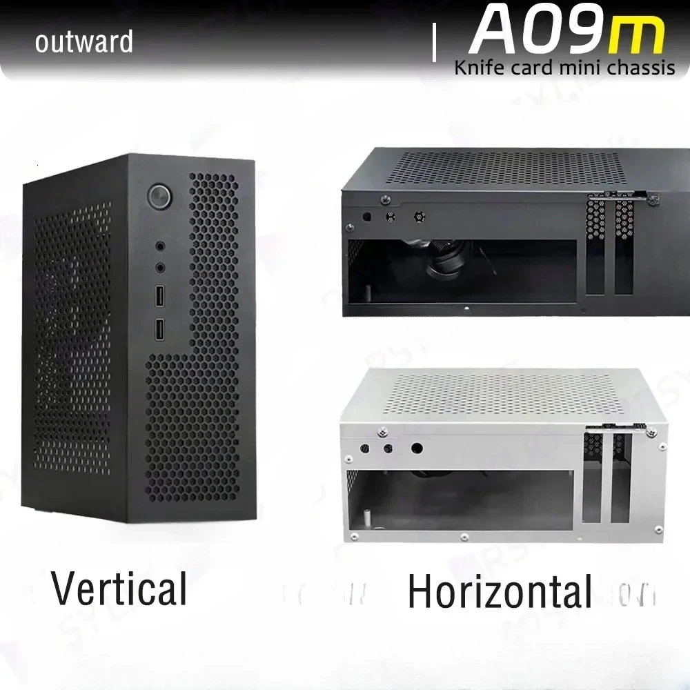 for 3.8L ITX Chassis Knife Card A4 HTPC Portable Computer PC Support PCIe 2.5' SSD Drive Mini IPC Flex PSU Case