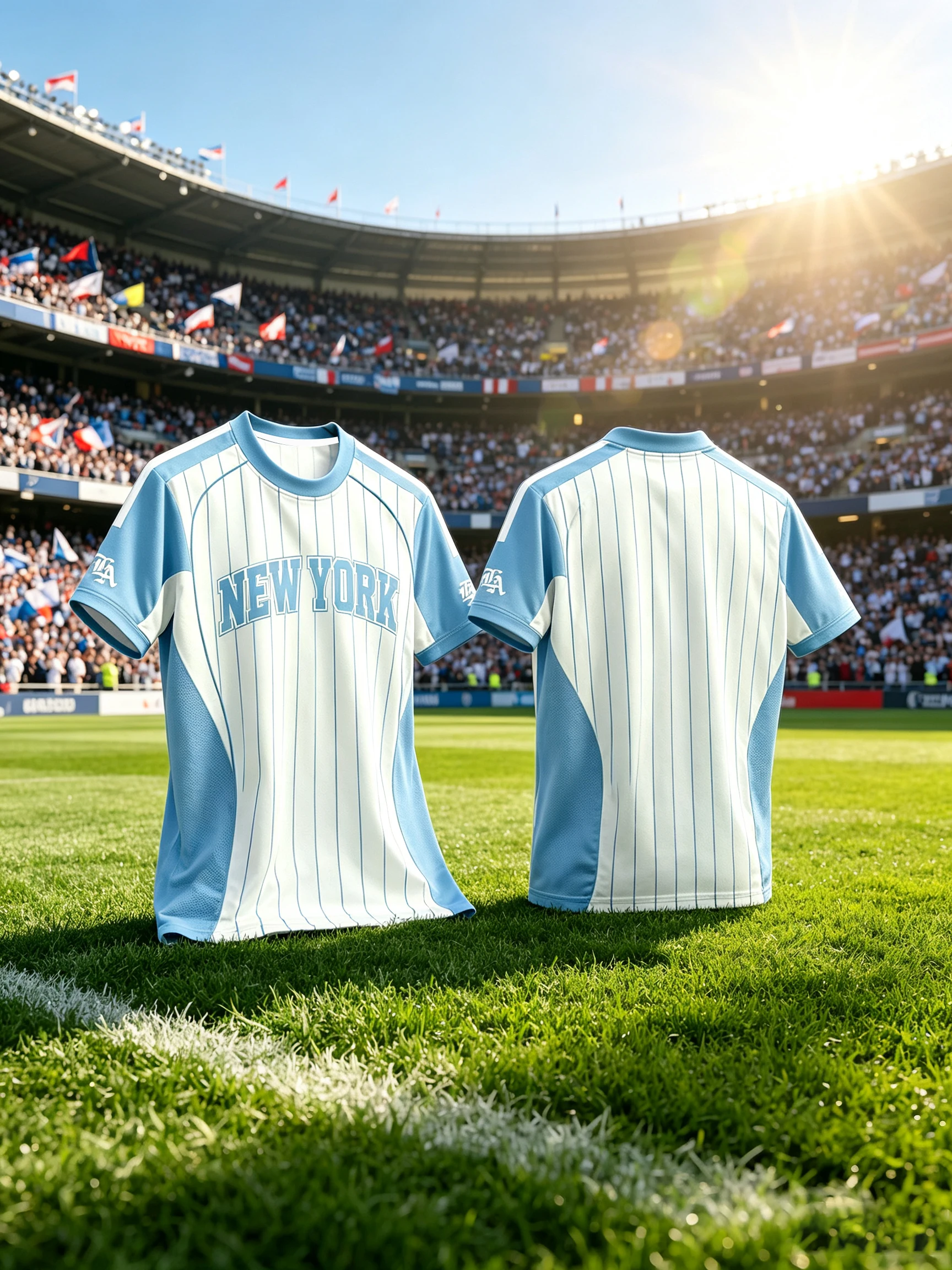 Spliced Vertical Stripe Sports Jersey Letter Print Men Short Sleeve Tee