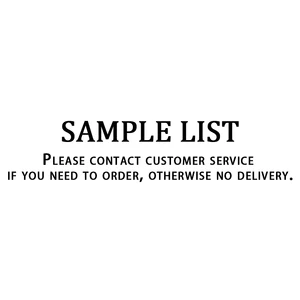 Sample list, please contact customer service for ordering