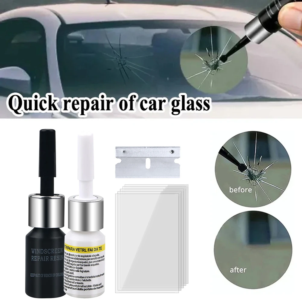 1 Set Car Windshield Cracked Repair Tool DIY Car Window Phone Screen Repair Kit Auto Glass Scratch Crack Restore
