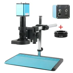 200X 180X Zoom 1080P Industrial LAB AF Autofocus Measuring C Mount Video Microscope Camera U Disk Recorder For PCB CPU Soldering