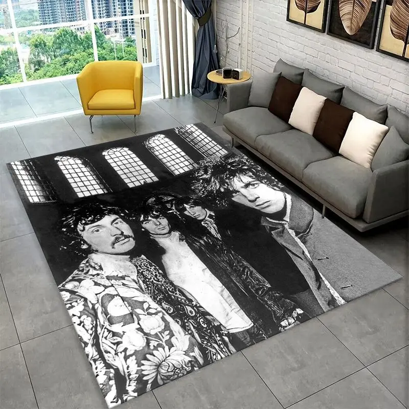 Music Pink F-Floyd Rock Band Non-Slip Area Rug for Living Room Bedroom Playroom,Decorative Carpet Floor Mat Home Decor Holiday