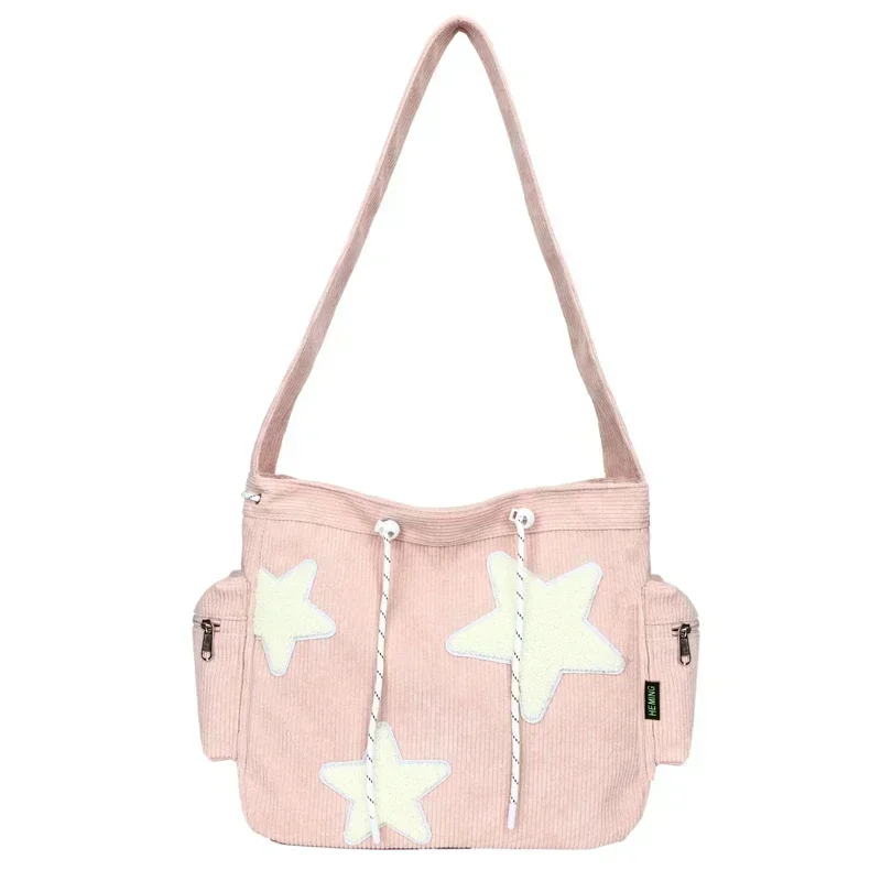 Fashion Girls Cute Star Print Shoulder Bags Women Japanese Casual  Crossbody Bag Y2k Streetwear Tote Bags for College Student