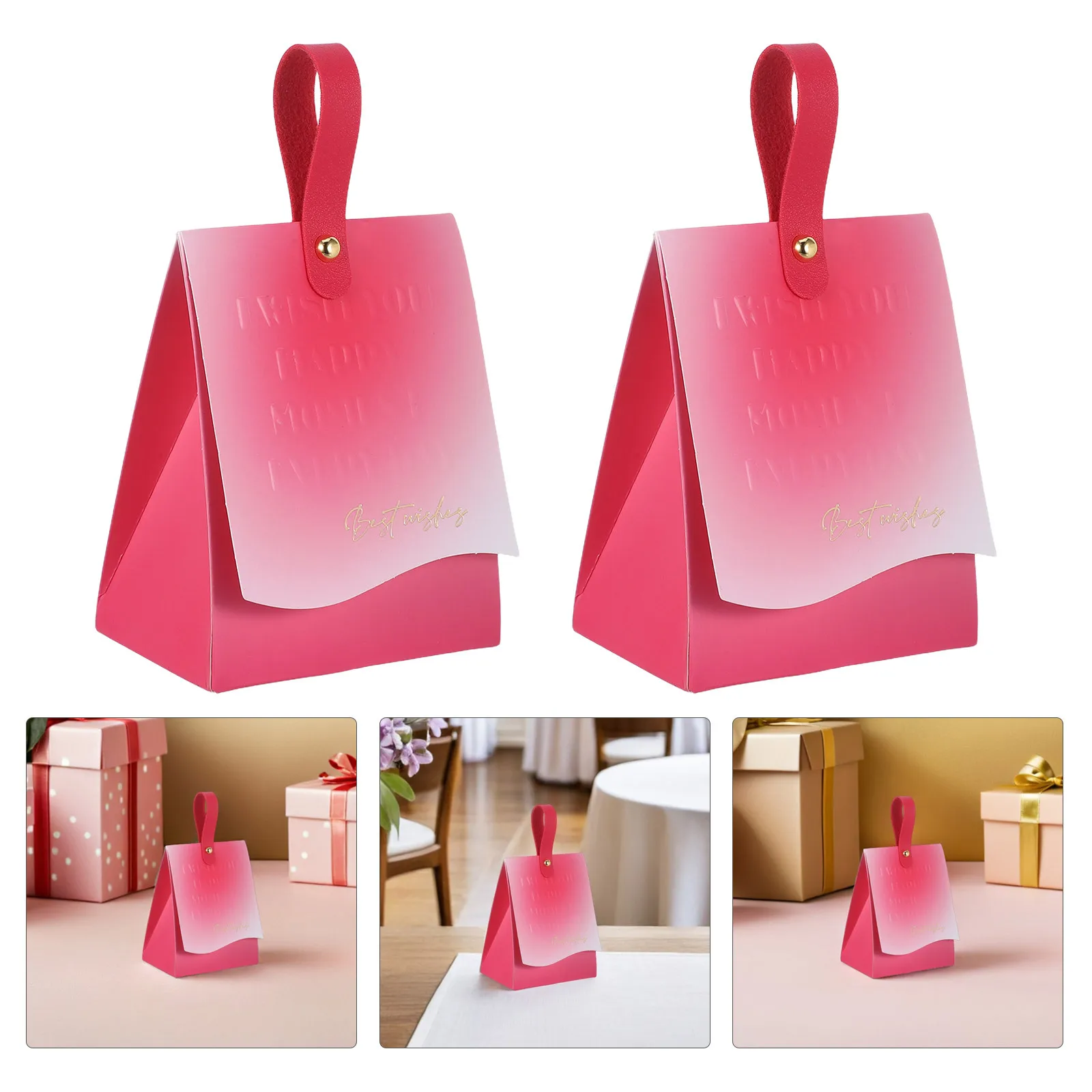 

20 set Wedding Candy Boxes Romantic Gradient Embossed Design Favor Treat Box For Bridal Birthday Party Holiday Present Packaging