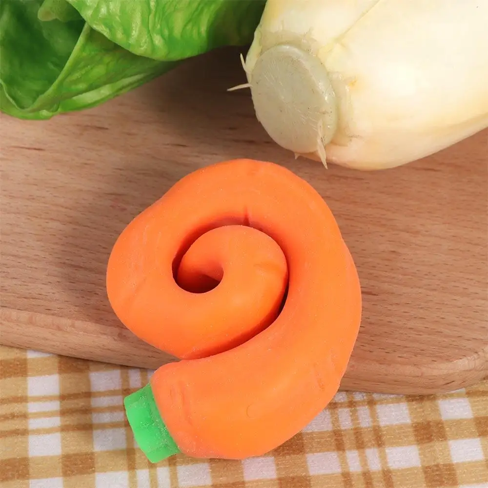 Bunny Vegetable Carrot Pinch Toy Memory Sand Orange Carrot Squeezing Toy Creative Soft Adhesive Party Favors