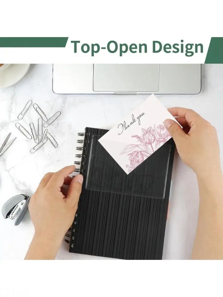 

D08B Набор из 36 прозрачных клейких пакетов с карманами для этикеток для офиса, склада и домашней организации с функциями обзора