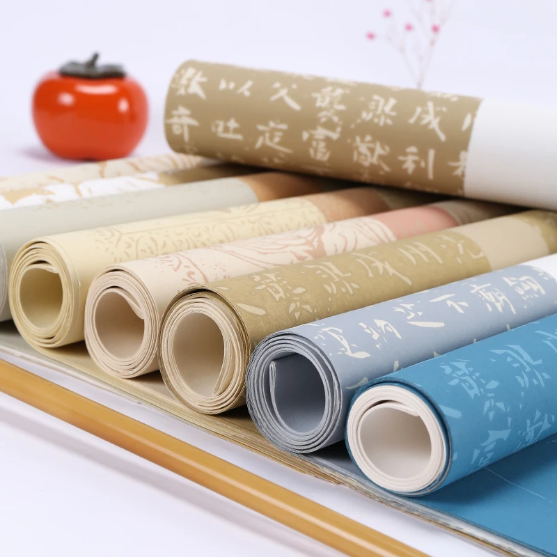 Batik Color Half-Ripe Xuan Paper Chinese Calligraphy Brush Pen Creation Works Rice Paper Exquisite Painting Papier Papel China