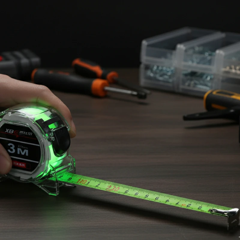 3-10 متر عالية الدقة الذاتي قفل شريط القياس مقياس الفلورسنت مقاومة للاهتراء قطرة برهان حاكم لقياس البناء #1
