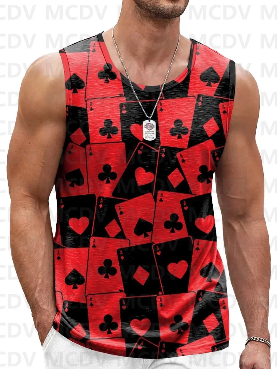 Vintage Classic Houndstooth Print Crew Neck Tank Top 3D Printed Tank Tops Men Summer Tops