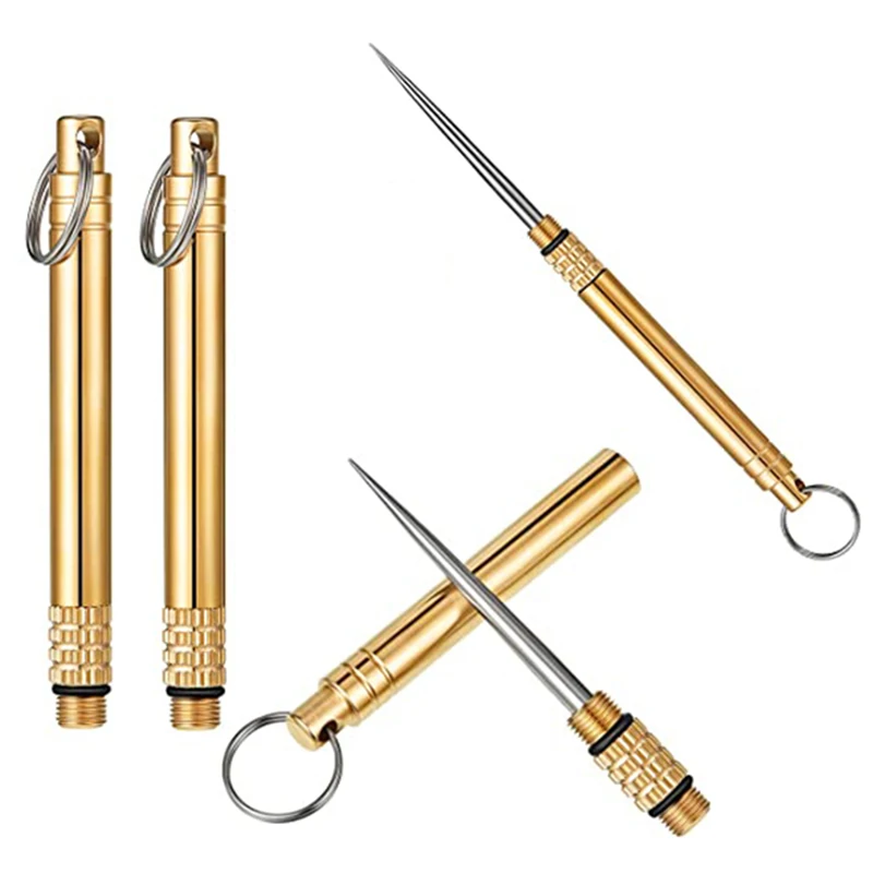 1PC Portable Titanium Toothpicks Holder, Reusable Toothpick,Pocket Toothpicks with Keychain, Multi-Purpose Tooth Picks
