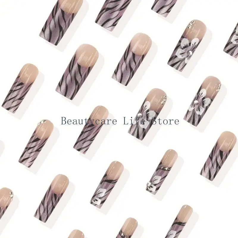 652C Coffin Press on Cats Eye Finino chiodo con luccichi disegni GUSE COPERCHI SULLA GLOSSA ACRILICA ACRILICA ALLOGI