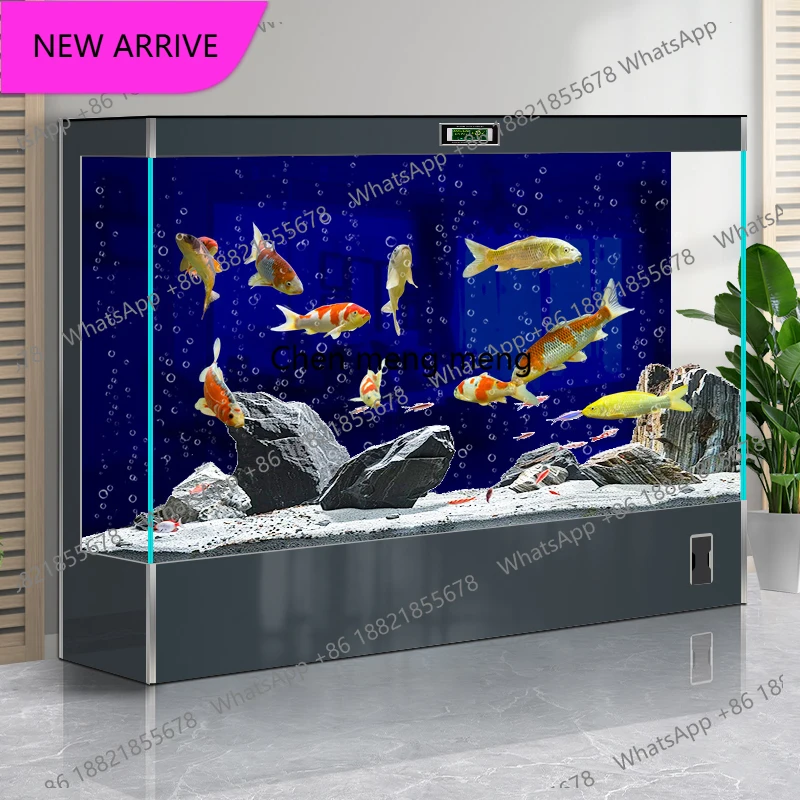 

CC Large Fish Tanks Accent Aquarium Terrarium Betta Fish Luxury Indoors Aquarium Living Room Coffee Table Furniture Acquario