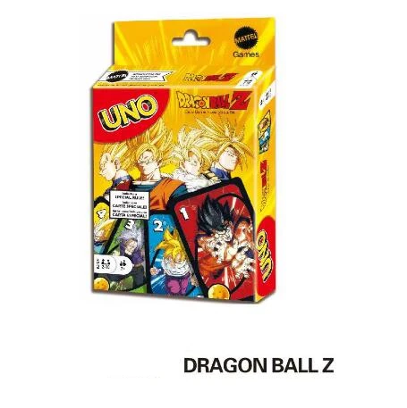 Games UNO Dragon Ball Card Game for Family Night Featuring Tv Show Themed Graphics and a Special Rule for 2-10 Players