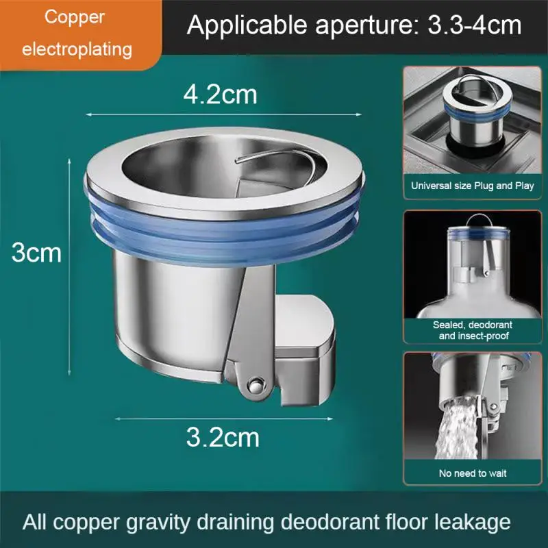 1pcs Anti-smell Odor Proof Floor Deodorant Core Water Drain Filter Strainer Plug Drain Valve Odor-resistant Trap Siphon Tool